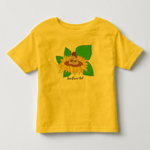 サンフラワーガールウクライナフォークアート トドラーTシャツ