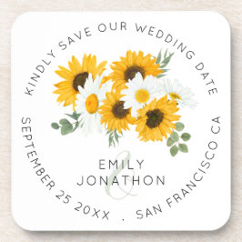 サンフラワーキープサケ素朴フローラ日付の保存 コースター