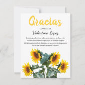 サンフラワーグラシアスシンパティア |スペインの悔やみや弔慰 サンキューカード (正面)