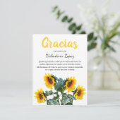 サンフラワーグラシアスシンパティア |スペインの悔やみや弔慰 サンキューカード (スタンド正面)