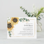 サンフラワーグリーナリーユーカリフローラブライダルシャワー 招待状 (スタンド正面)