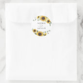 サンフラワーグリーンオリーブユーカリ封筒 ラウンドシール (バッグ)