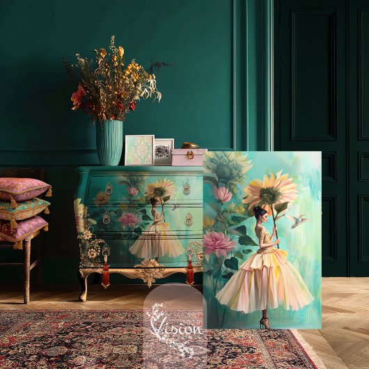 サンフラワーサンクチュアリエレガントーレディファンタジーポートレート 薄葉紙