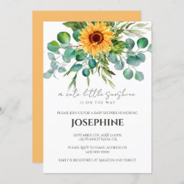 サンフラワーサンシャイン秋ベビーシャワー招待状 招待状