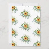 サンフラワーサンシャイン秋ベビーシャワー招待状 招待状 (裏面)