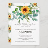 サンフラワーサンシャイン秋ベビーシャワー招待状 招待状 (正面/裏面)