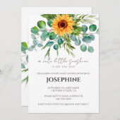 サンフラワーサンシャイン秋ベビーシャワー招待状 招待状 (正面/裏面)