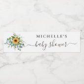 サンフラワーサンシャイン秋ベビーシャワー ペットボトルラベル (シングルラベル)