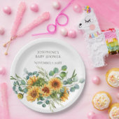 サンフラワーサンシャイン秋ベビーシャワー ペーパープレート (パーティー)
