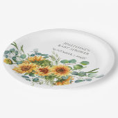 サンフラワーサンシャイン秋ベビーシャワー ペーパープレート (アングル)