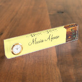 サンフラワーサンセット机用ネームプレート デスクネームプレート (側面)