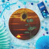 サンフラワーサンセット紙プレート ペーパープレート (パーティー)