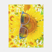 サンフラワーシェードシック フリースブランケット (正面)