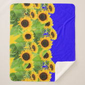 サンフラワーシャーパブランケットウクライナ国旗の色 シェルパブランケット (正面)