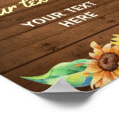 サンフラワーシ結婚ックブライダルシャワーベビー誕生日 ポスター (角)