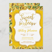 サンフラワースウィート16招待状 招待状 (正面/裏面)