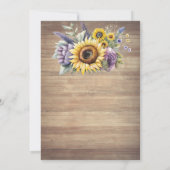 サンフラワースミレアフラワーズウッド卒業パーティー 招待状 (裏面)