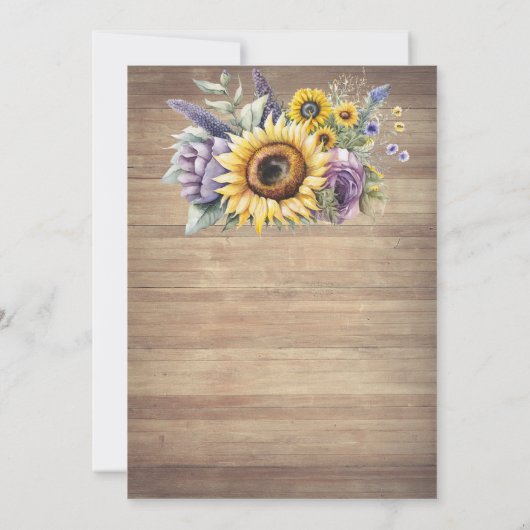 サンフラワースミレアフラワーズウッド卒業パーティー 招待状 (裏面)