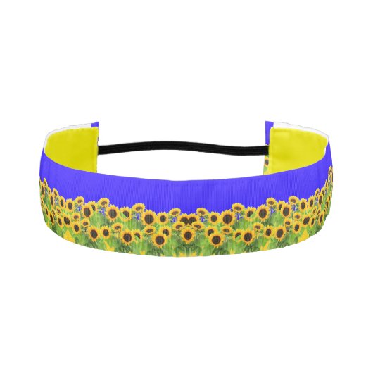 サンフラワーズアスレティックヘッドバンドウクライナ国旗の色 アスレチックヘッドバンド (正面)