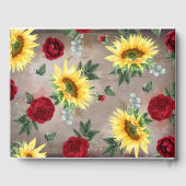 サンフラワーズアンドバーガンディーレッドローズ素朴秋 ゲストブック (裏面)