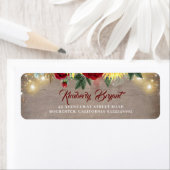 サンフラワーズアンドバーガンディーレッドローズ素朴秋 ラベル (インサイチュ)