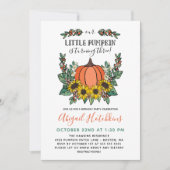 サンフラワーズアンドパンプキンオータムトドラーバースデーパーティー 招待状 (正面)