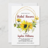 サンフラワーズアンドボホグリーンブライダルシャワー 招待状 (正面)