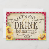 サンフラワーズアンドルースターピクニック結婚式招待状 招待状 (裏面)