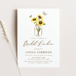 サンフラワーズインメイスンジャー素朴ブライダル昼食会 招待状