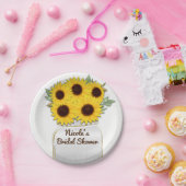 サンフラワーズインメイソンジャール素朴シックブライダルシャワー ペーパープレート (パーティー)