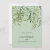 サンフラワーズイン開花素朴ウッドセージブライダルシャワー 招待状 (裏面)