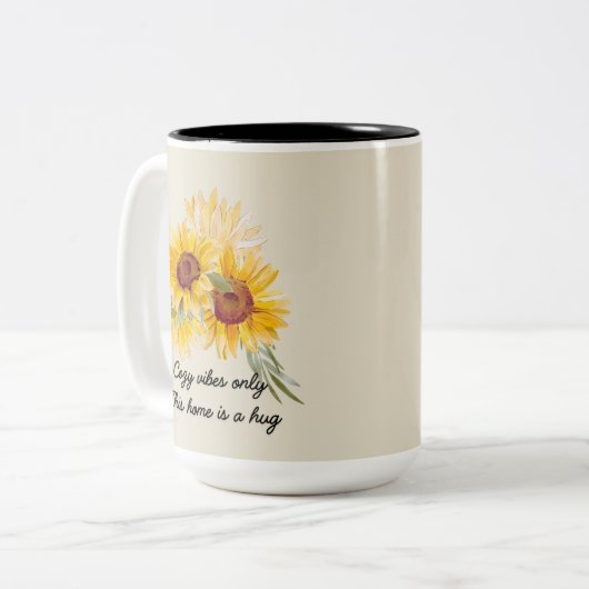 サンフラワーズウィズコージービベス引用文 ツートーンマグカップ (正面左)