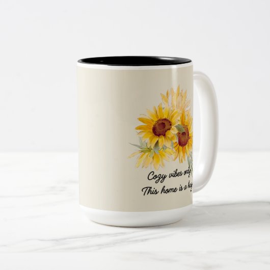 サンフラワーズウィズコージービベス引用文 ツートーンマグカップ (正面右)