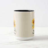 サンフラワーズウィズコージービベス引用文 ツートーンマグカップ (中央)