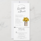 サンフラワーズウィミルクバケット招待w rsvp attached 招待状 (正面)