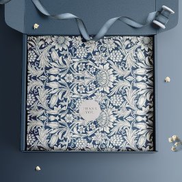 サンフラワーズウィリアムモリスパープルヴィンテージフローラ 薄葉紙