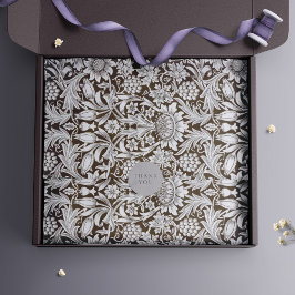 サンフラワーズウィリアムモリスパープルヴィンテージフローラ 薄葉紙