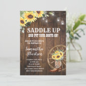 サンフラワーズウェスタン誕生日カントリーブーツ 招待状 (スタンド正面)