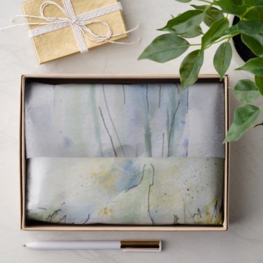 サンフラワーズウォーターカラーアートデクページティッシュペーパー 薄葉紙 (ギフト)