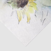 サンフラワーズウォーターカラーアートデクページティッシュペーパー 薄葉紙 (詳細)