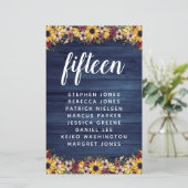 サンフラワーズウッドテーブル番号ゲスト名予算 (スタンド正面)