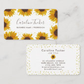 サンフラワーズエレガント金ゴールドドットブティモダンック 名刺 (正面/裏面)