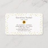 サンフラワーズエレガント金ゴールドドットブティモダンック 名刺 (裏面)