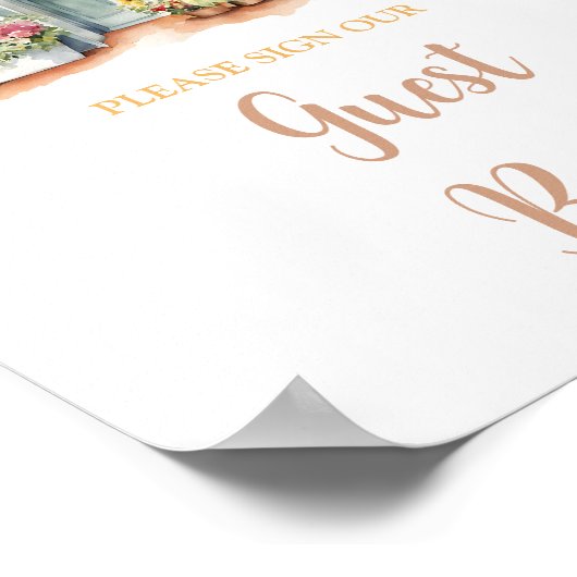 サンフラワーズオフザマーケットブライダルシャワーゲストブック ポスター (角)