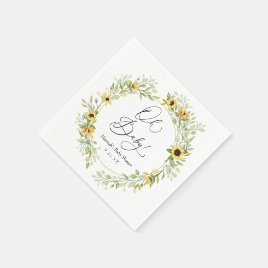 サンフラワーズオベビー スタンダードカクテルナプキン (角)