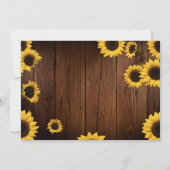 サンフラワーズオンウッドエレガンス素朴誕生日 招待状 (裏面)