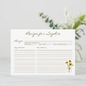 サンフラワーズオンメイソンジャーパーソナライズされたレシピカード (スタンド正面)