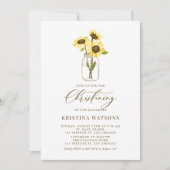 サンフラワーズオンメイソンジャールサマー《キリスト教》洗礼式や命名式 招待状 (正面)