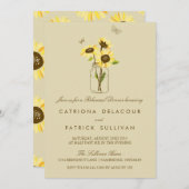 サンフラワーズオンメイソンジャールリハーサルディナー招待状 招待状 (正面/裏面)