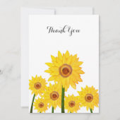 サンフラワーズオーセンシャルハンドスケッチサンキューカード 招待状 (正面)